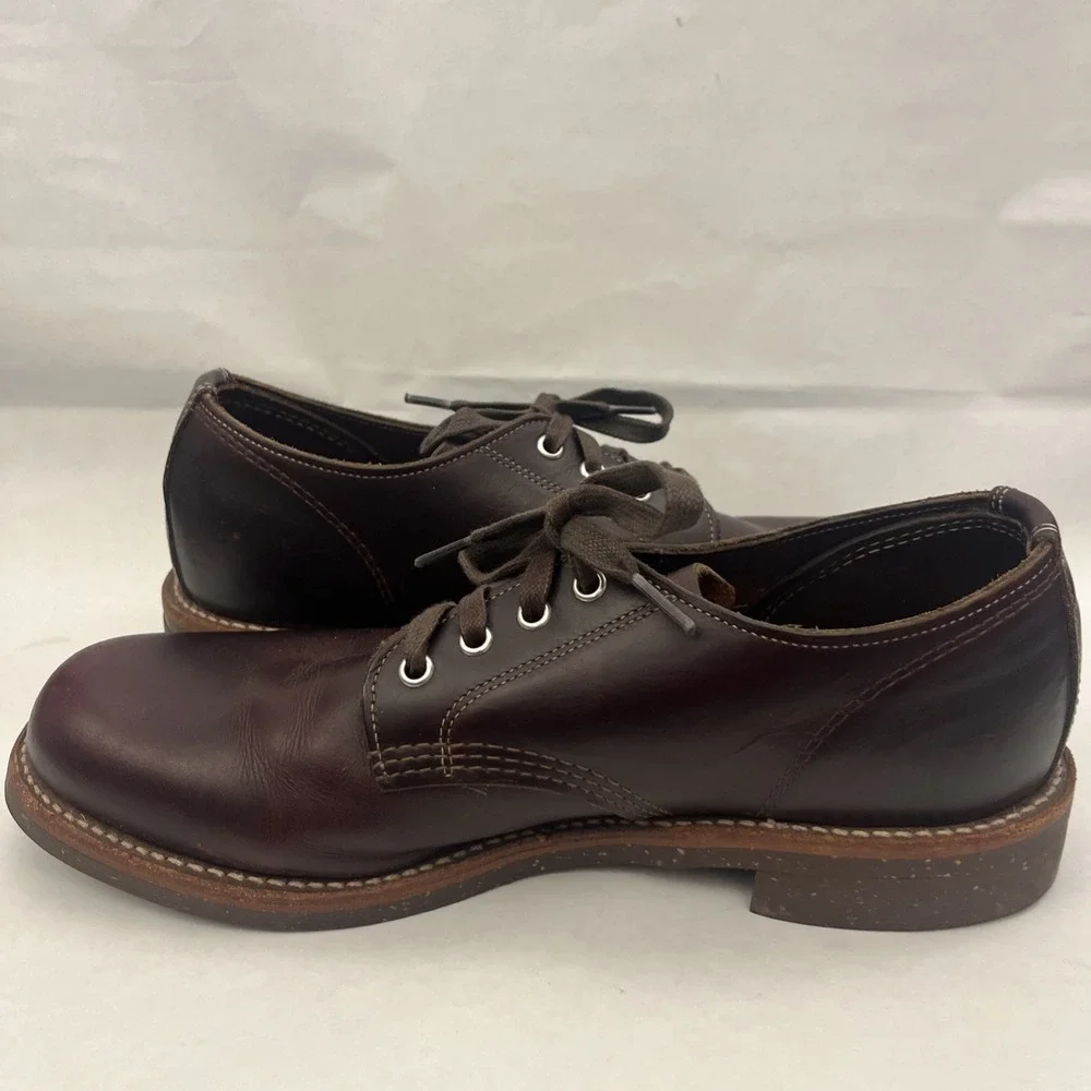 Chippewa 1901M74 Men's 4-in Anaflex Service Oxford Shoes Burgundy Brown size 7D